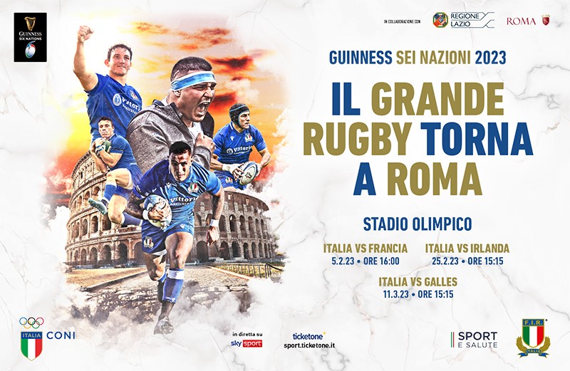 Sei Nazioni 2023 - Il grande Rugby torna a Roma